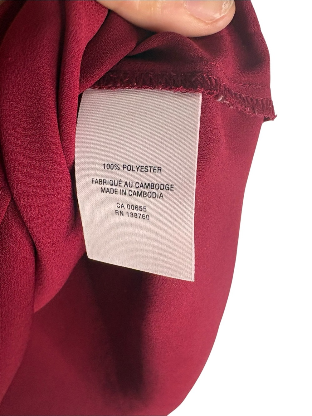 Reitmans The Relaxed Blouse Burgundy Ruffle Sleeveless Top L - Picture 4 of 4